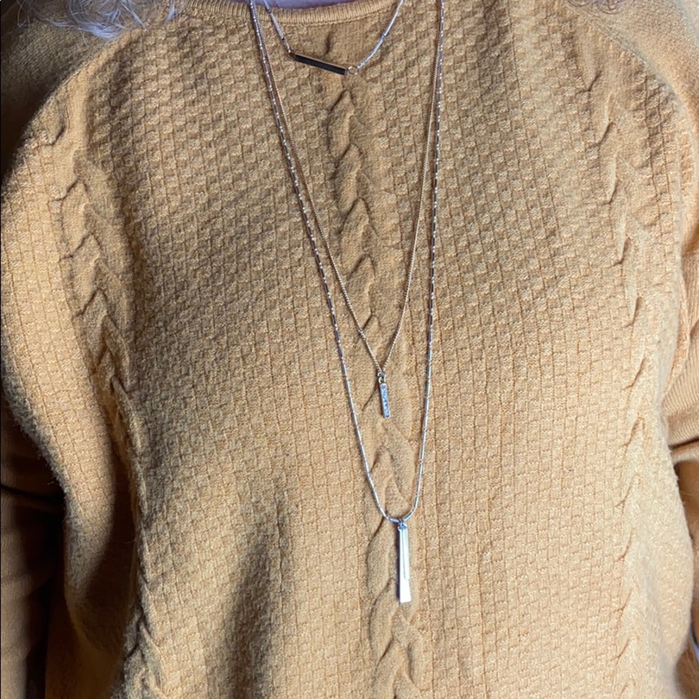 Silver & Gold Plated Triple Layer Necklace